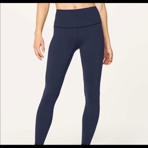 Lululemon Wonder Under Midnight Blue  Leggings.